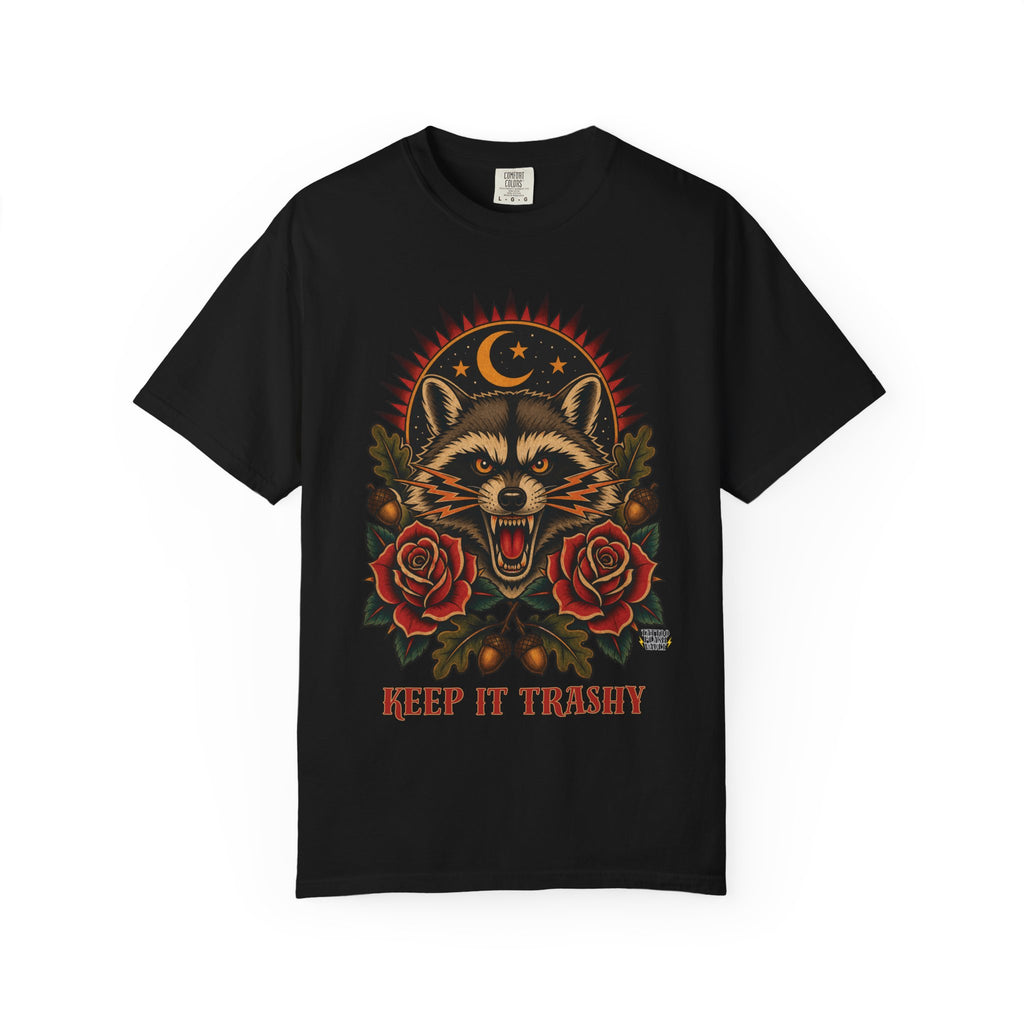 Keep It Trashy Raccoon Tattoo Flash T-Shirt