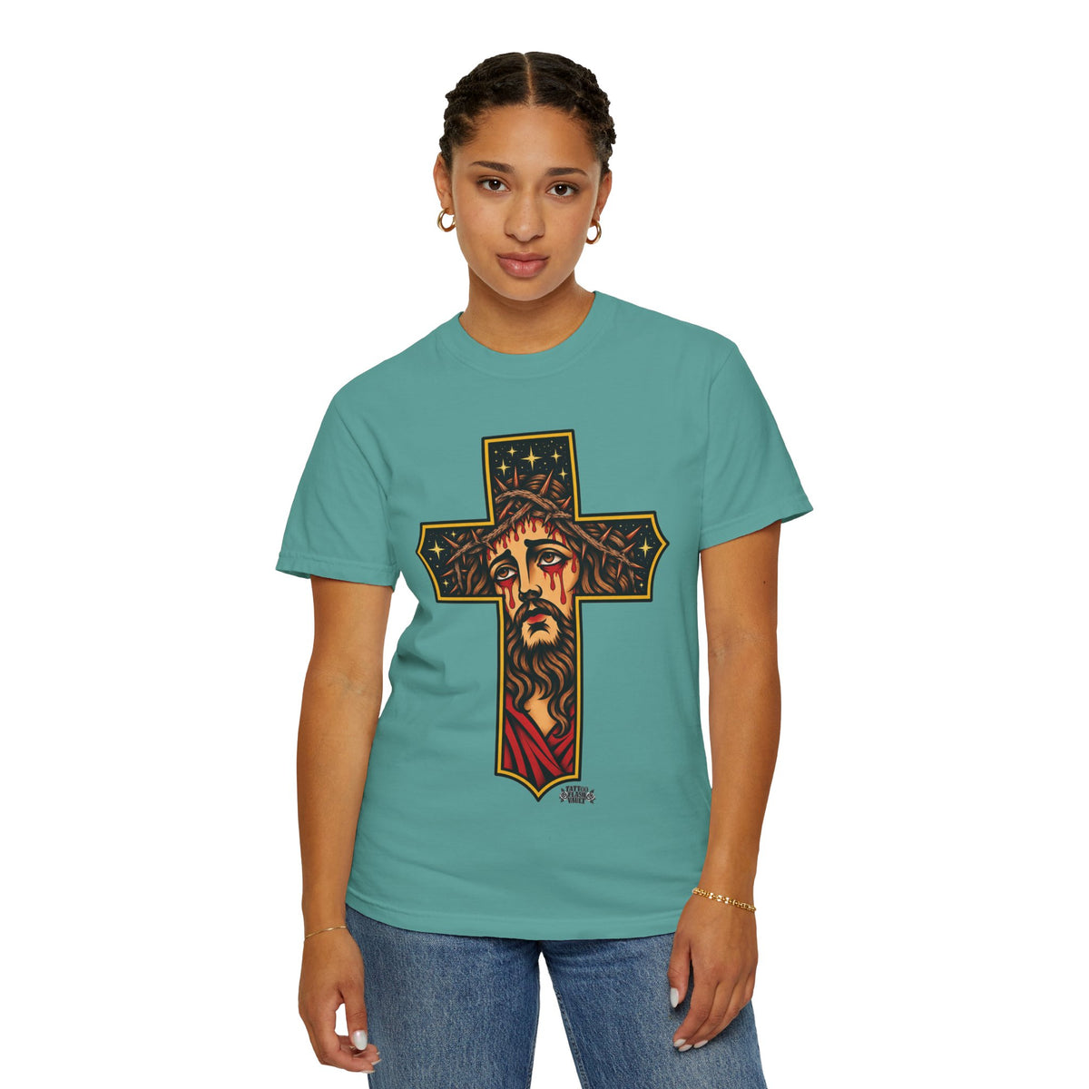 Matthew 11:28 Jesus Cross Tattoo Flash T-Shirt