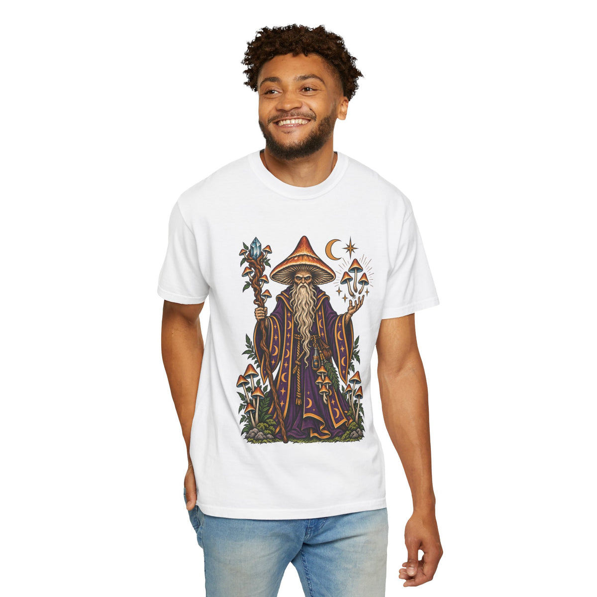psilocybin Mushroom Wizard Tattoo Flash T-Shirt