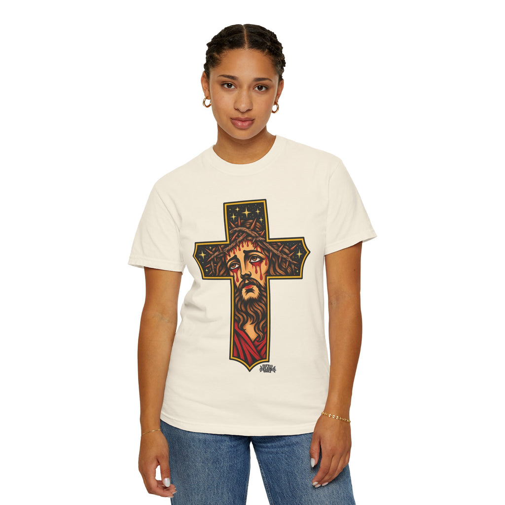 Matthew 11:28 Jesus Cross Tattoo Flash T-Shirt