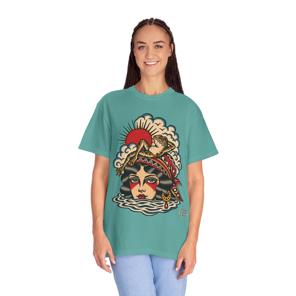 Frog & Lady of The Lake Tattoo Flash T-Shirt