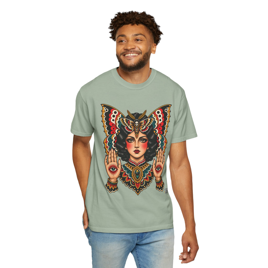 Gypsy Moth Woman Tattoo Flash Sheet T-Shirt