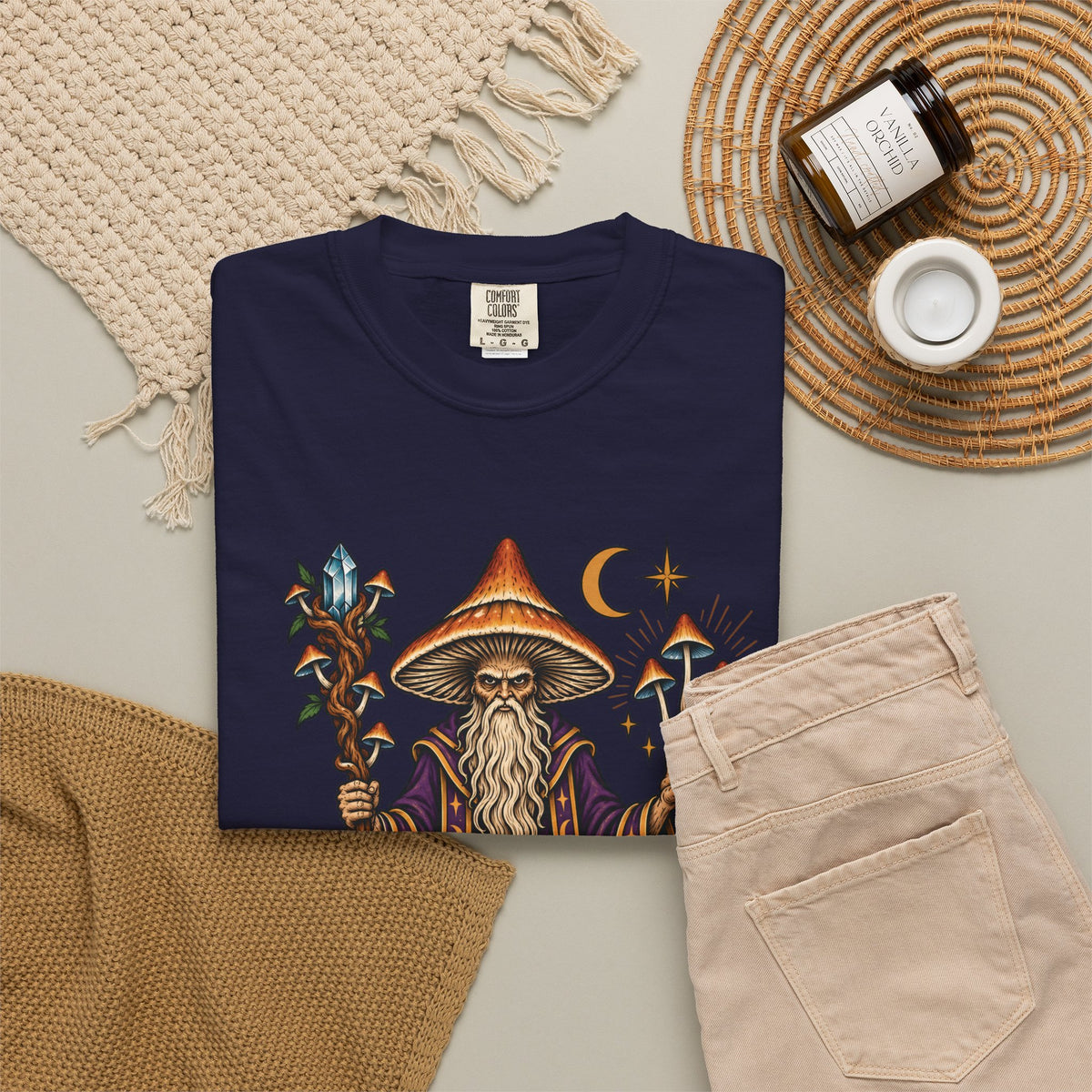 psilocybin Mushroom Wizard Tattoo Flash T-Shirt
