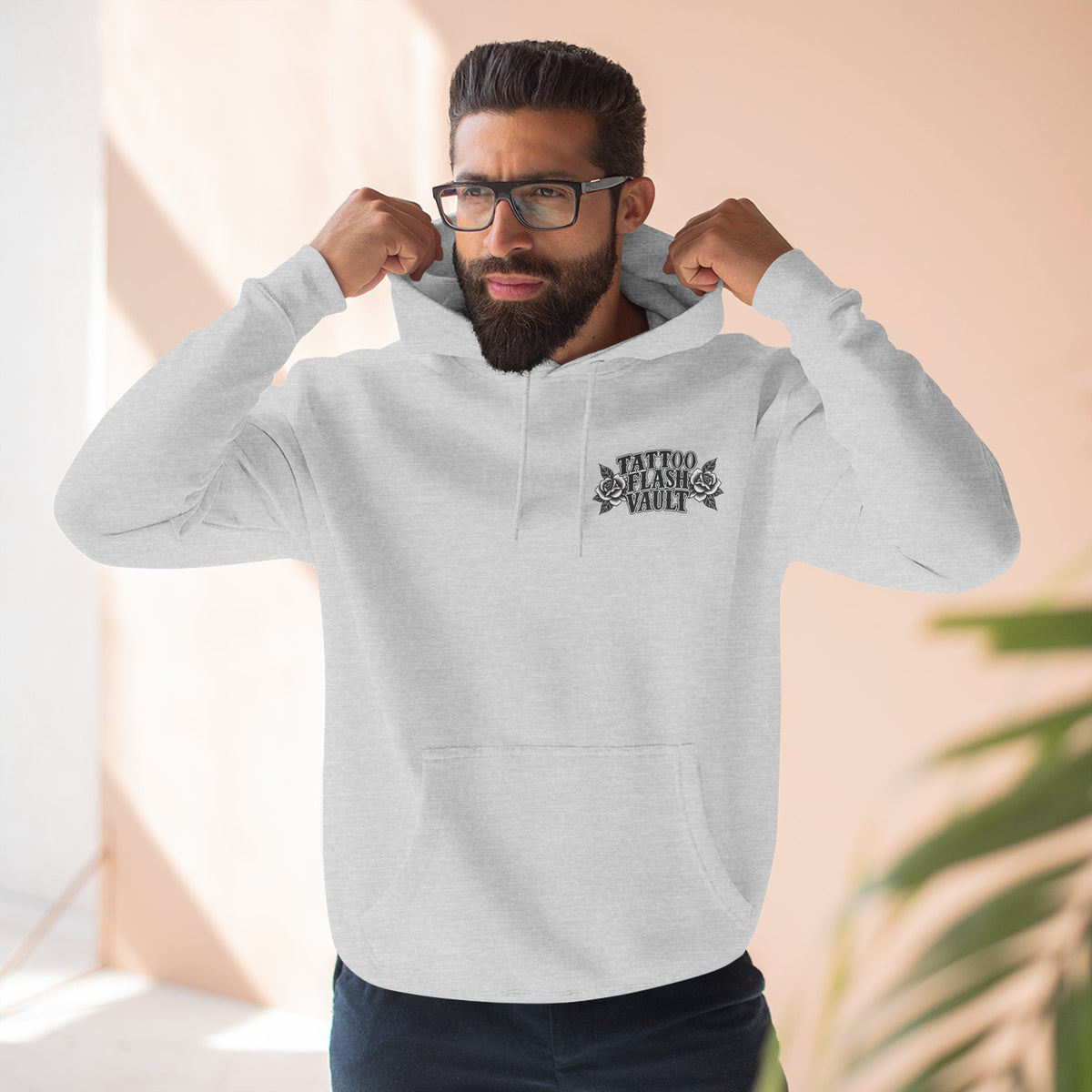 Psilocybin Mushroom Wizard Tattoo Flash Pullover Hoodie (Back Design)