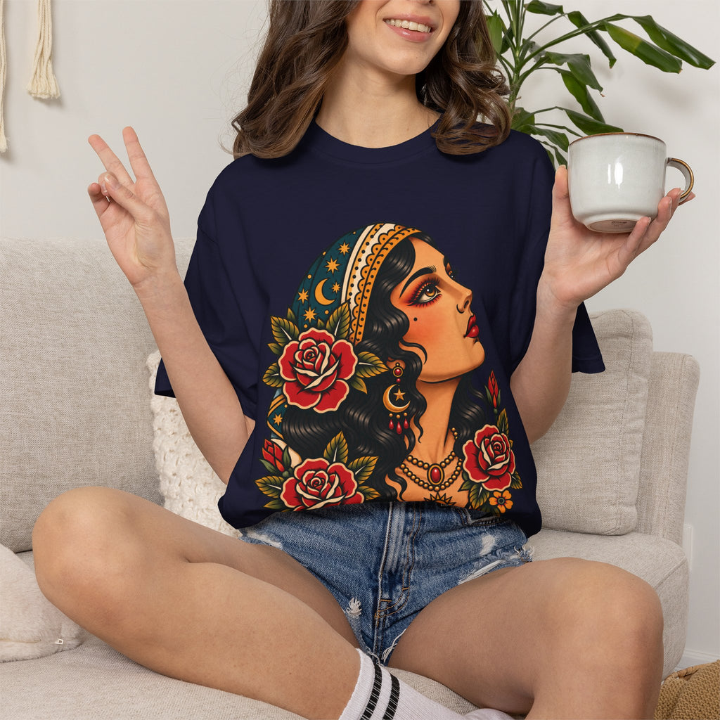 Gypsy Woman Tattoo Flash Sheet T-Shirt
