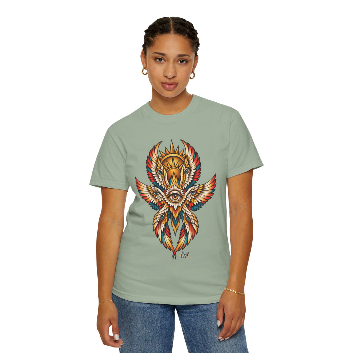 Seraphim Biblically Accurate Angel Tattoo Flash Sheet T-Shirt