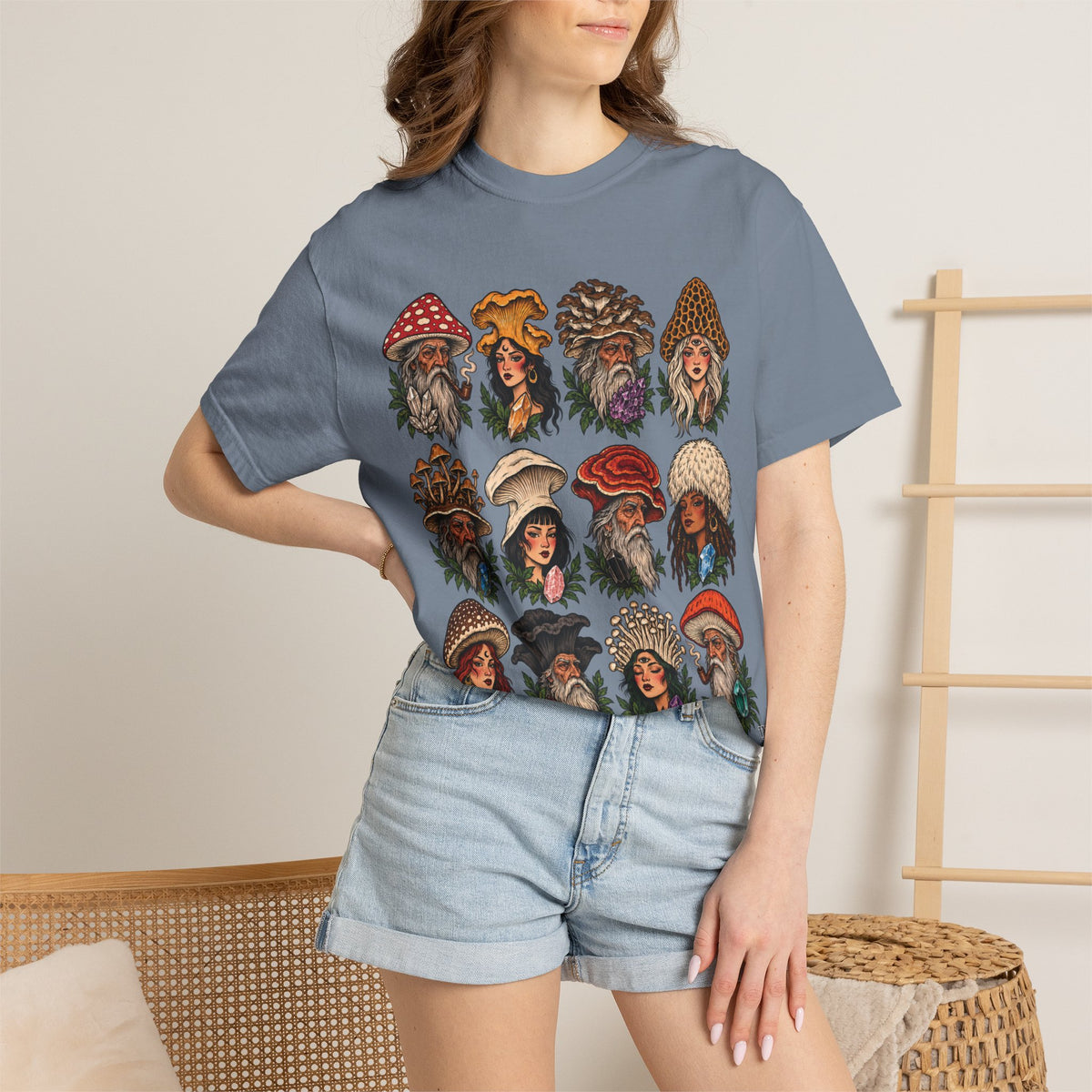 Mushroom Folks Tattoo Flash T Shirt