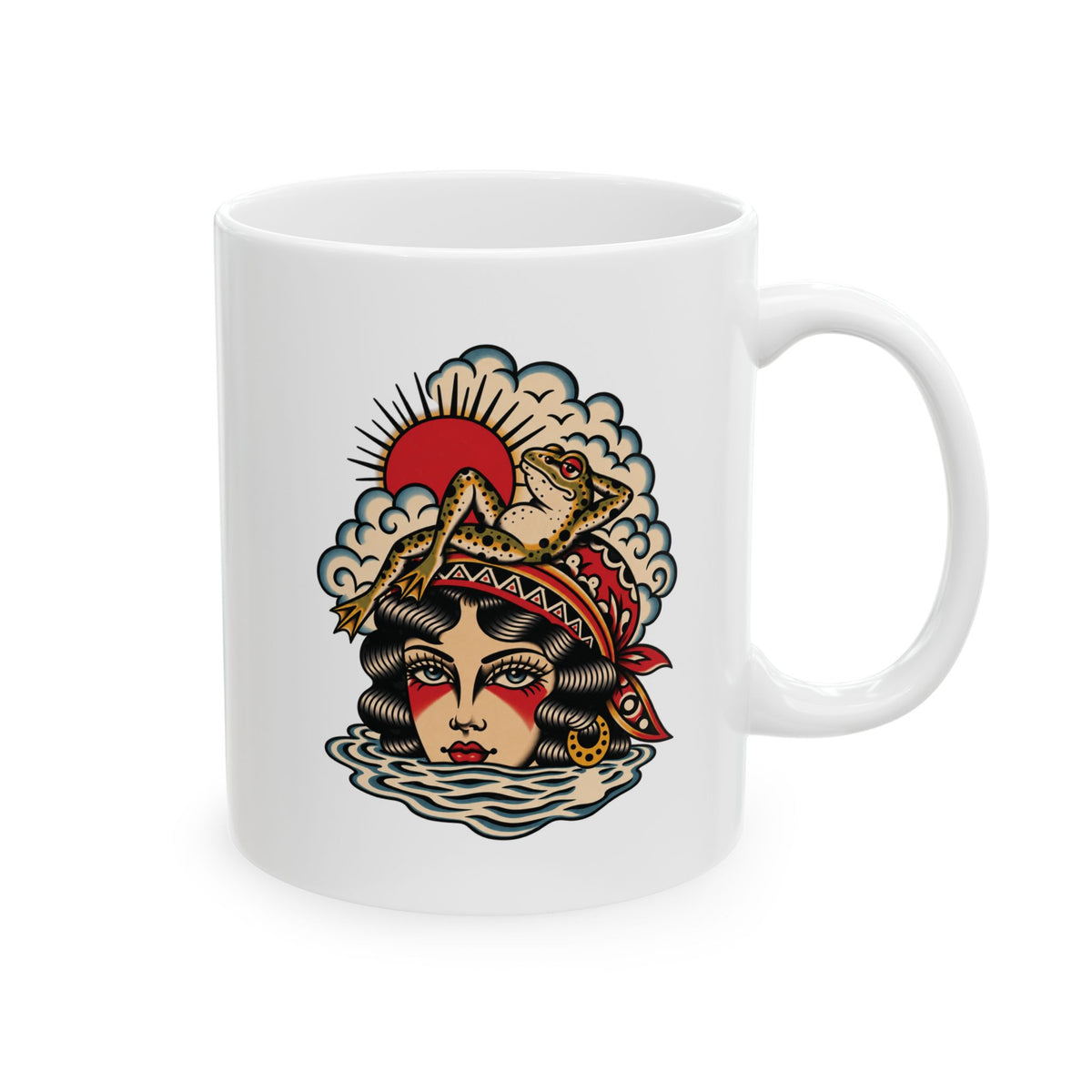 Lady of The Lake Tattoo Flash Ceramic Coffee Mug (11oz, 15oz)