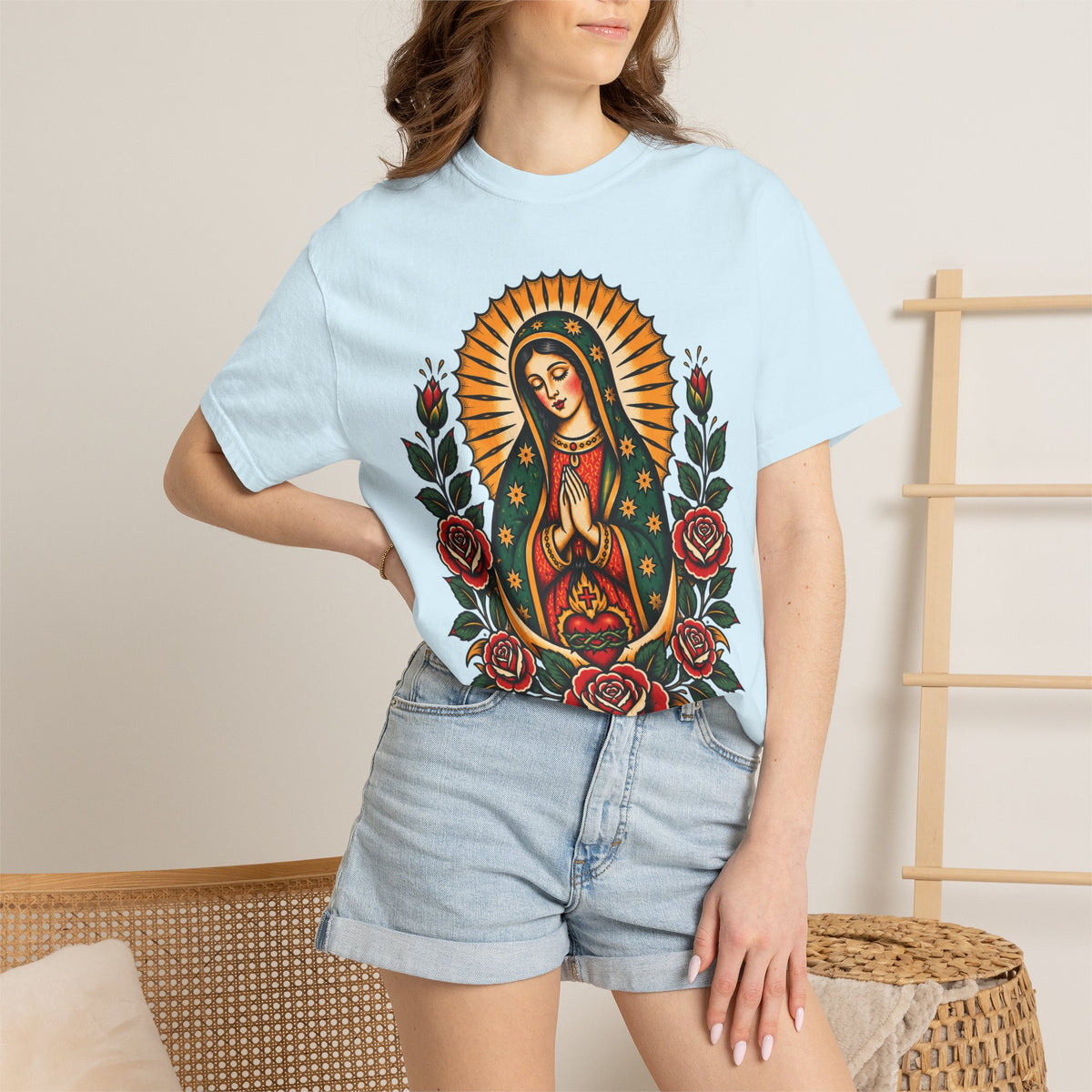 Our Lady of Guadalupe Tattoo Flash T-Shirt