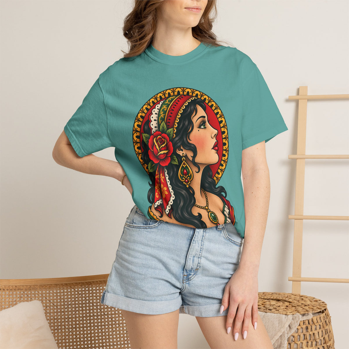 Esmeralda Gypsy Tattoo Flash T shirt