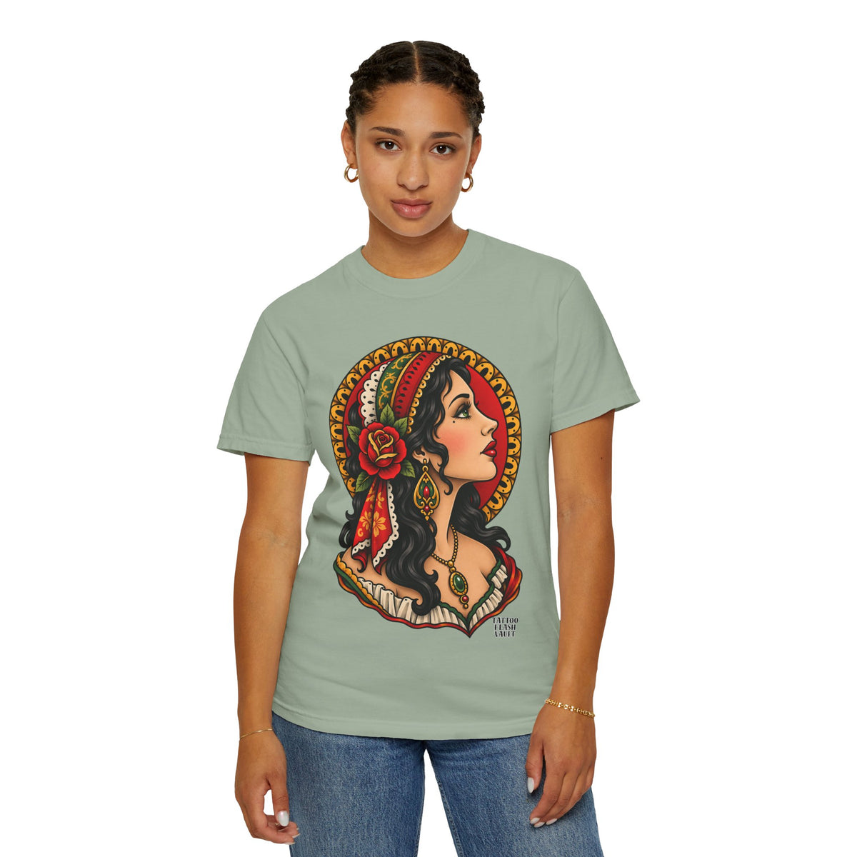 Esmeralda Gypsy Tattoo Flash T shirt
