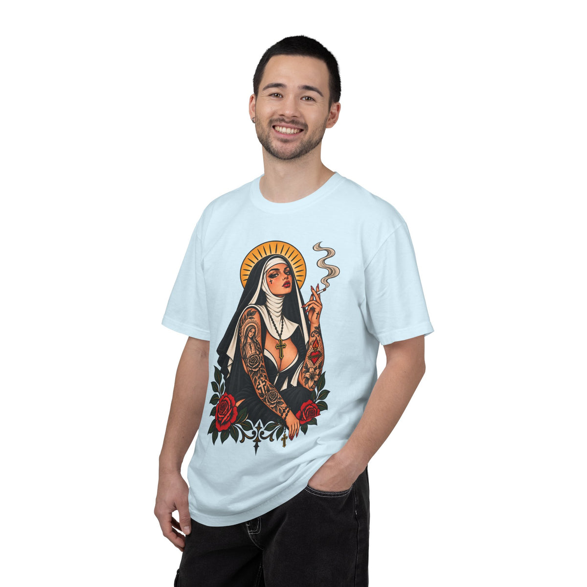 Rebel Nun Tattoo Flash T-Shirt