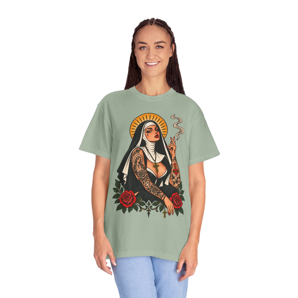 Rebel Nun Tattoo Flash T-Shirt