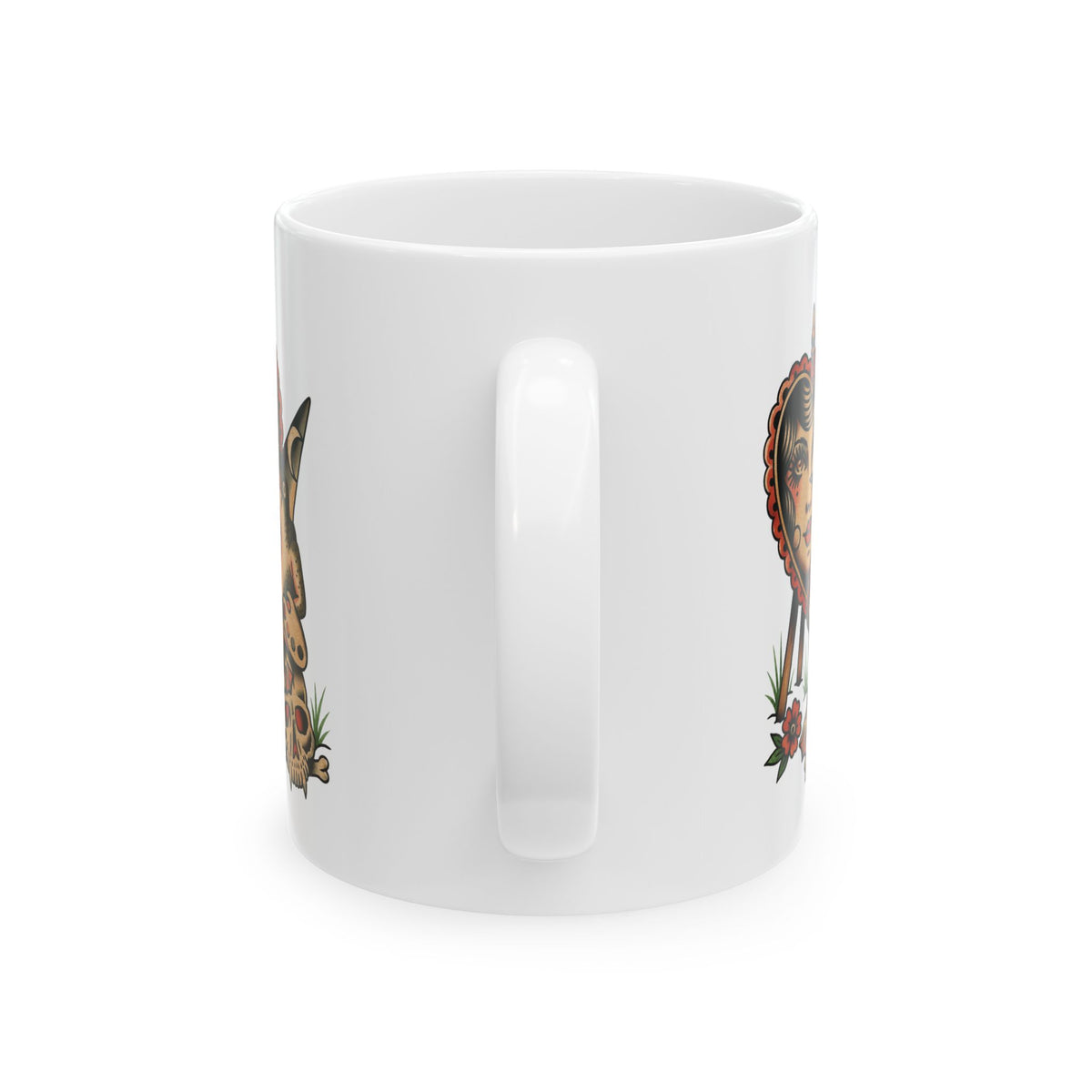 Frog Painter Tattoo Flash Ceramic Coffee Cup