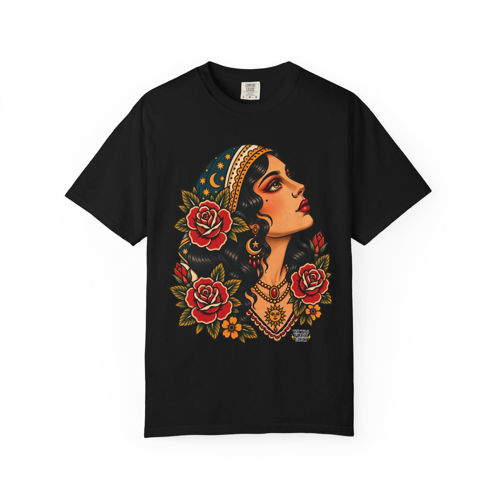 Gypsy Woman Tattoo Flash Sheet T-Shirt
