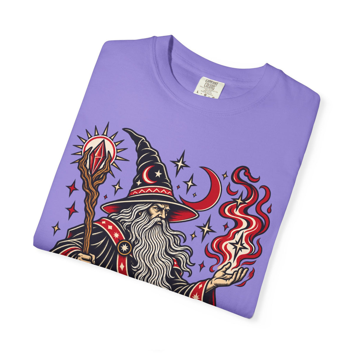 Fire Wizard Tattoo Flash T Shirt