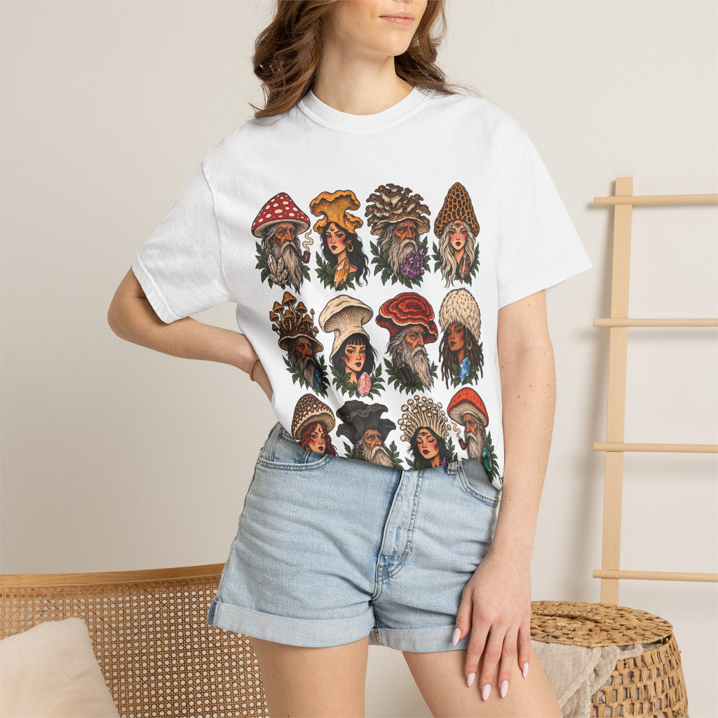 Mushroom Folks Tattoo Flash T Shirt