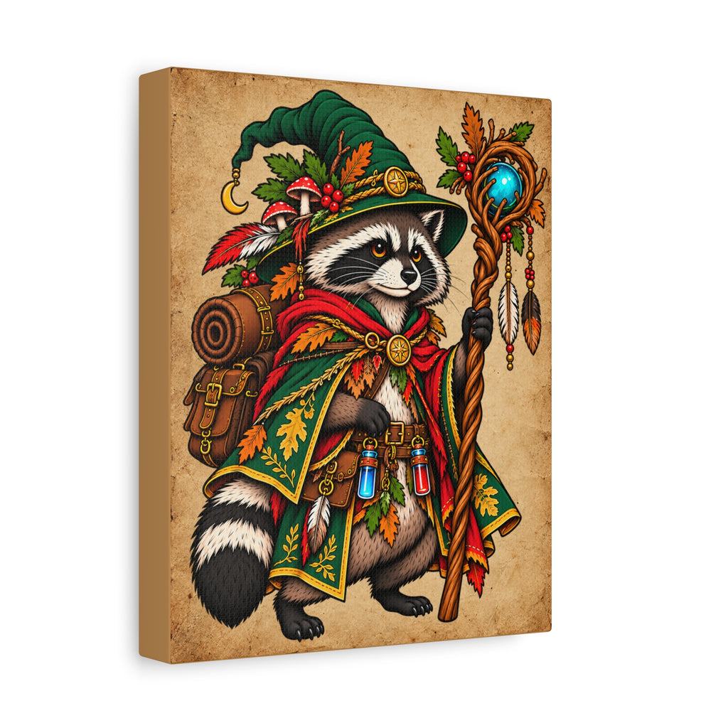 Raccoon Wizard Tattoo Flash Wall Art