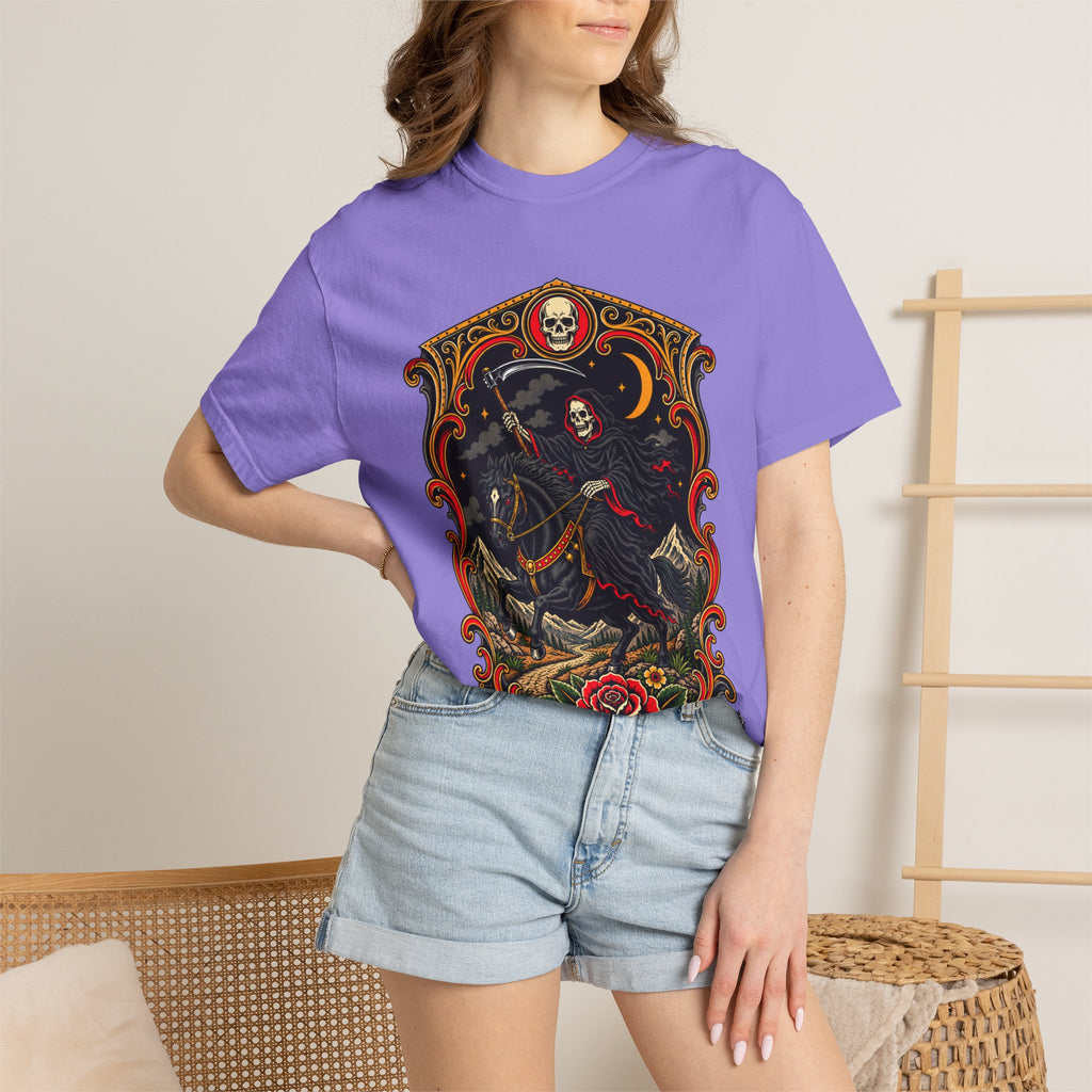 Grim Reaper Horseman Tattoo Flash T-Shirt