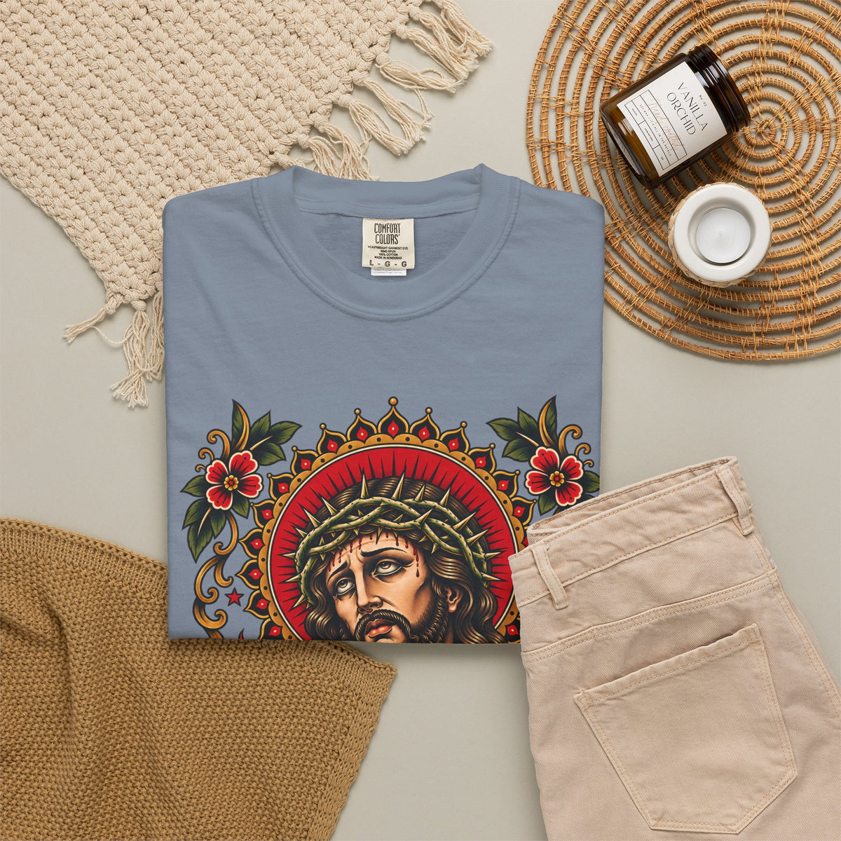 Jesus Sacred Heart Tattoo Flash T-Shirt
