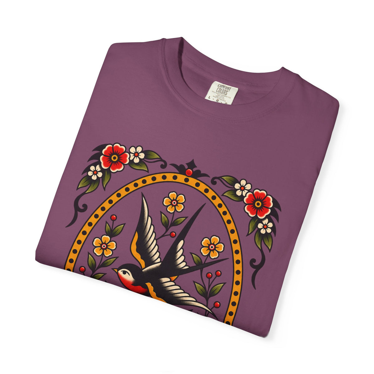 Swallow & Rose Tattoo Flash T-Shirt