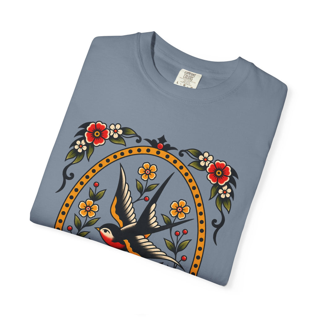 Swallow & Rose Tattoo Flash T-Shirt