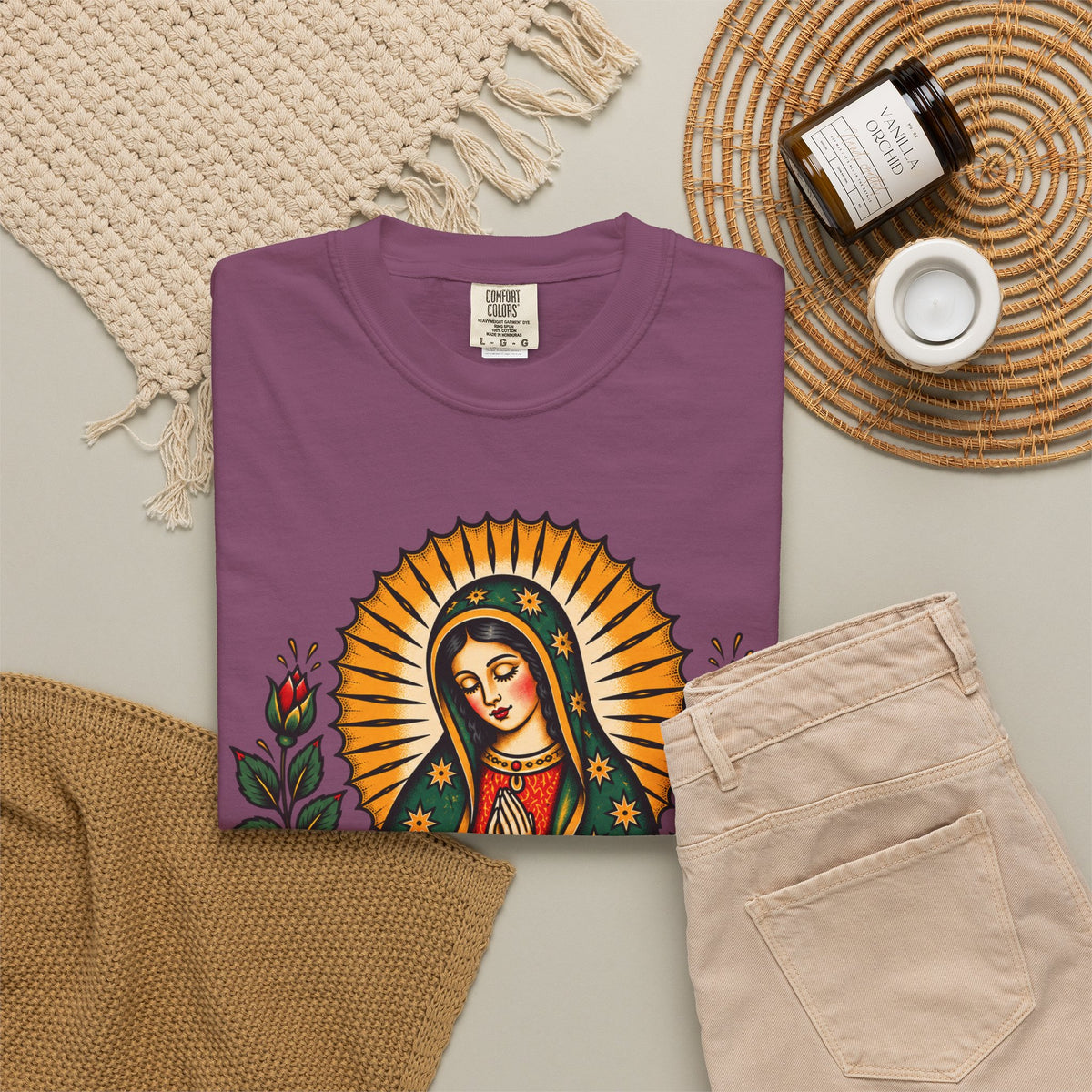 Our Lady of Guadalupe Tattoo Flash T-Shirt