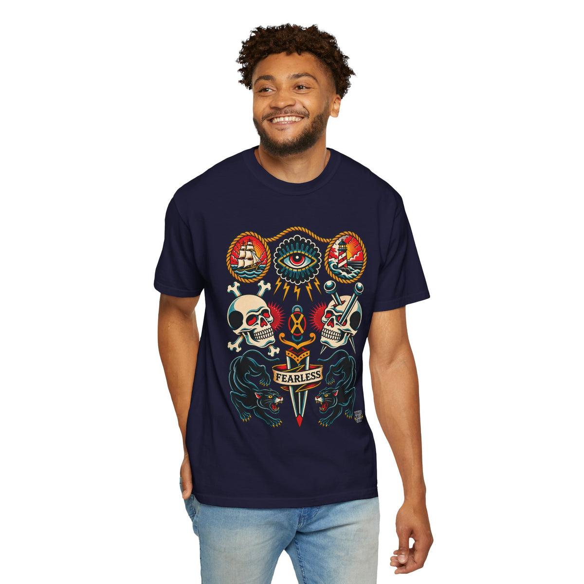 American Traditional Tattoo Flash Sheet T-Shirt