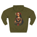 Tattooed Smoking Nun Tattoo Flash Pullover Hoodie (Back Design)