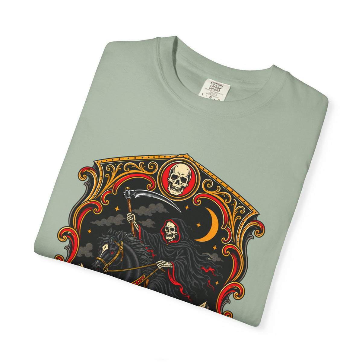 Grim Reaper Horseman Tattoo Flash T-Shirt