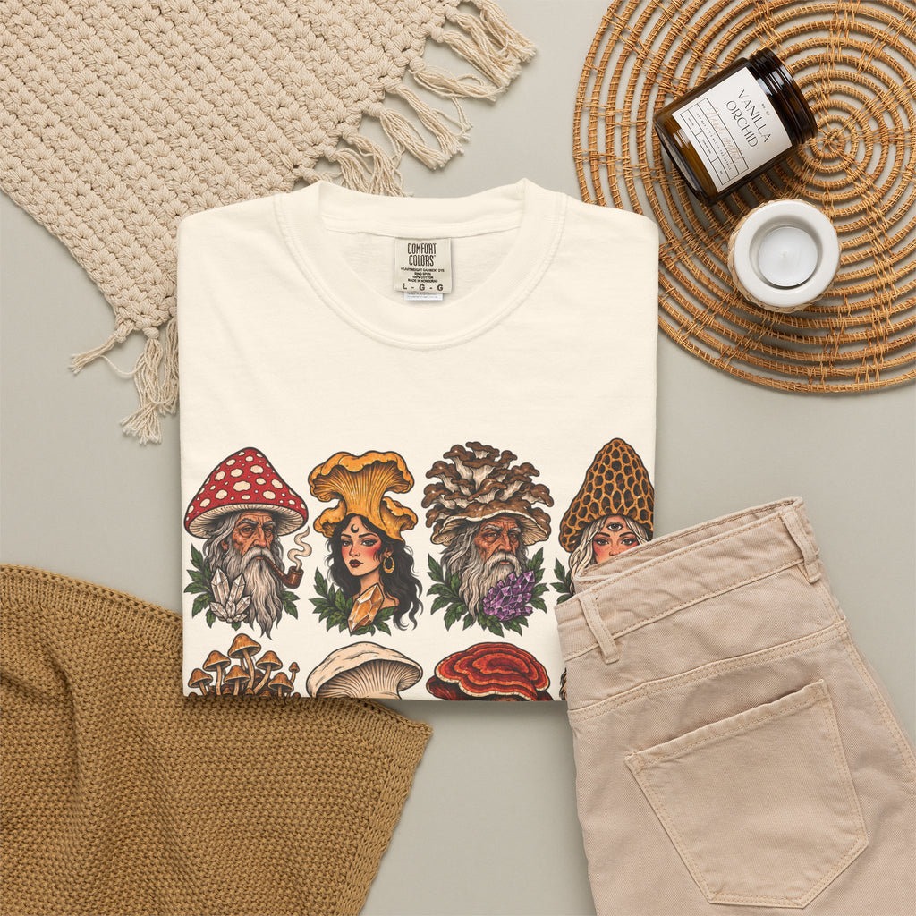 Mushroom Folks Tattoo Flash T Shirt