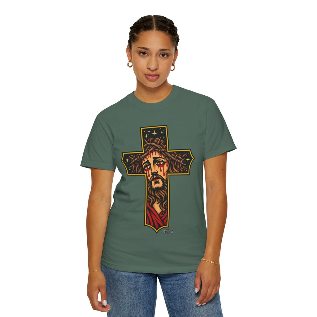 Matthew 11:28 Jesus Cross Tattoo Flash T-Shirt