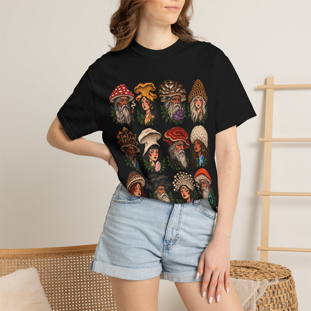 Mushroom Folks Tattoo Flash T Shirt