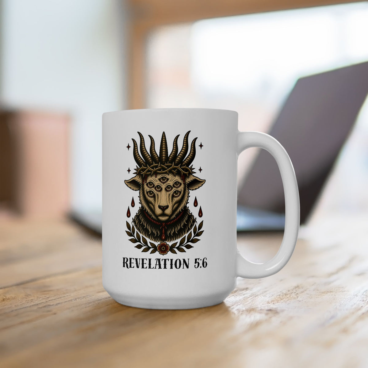 Revelation 5:6 Sacrificial Lamb Ceramic Coffee Mug