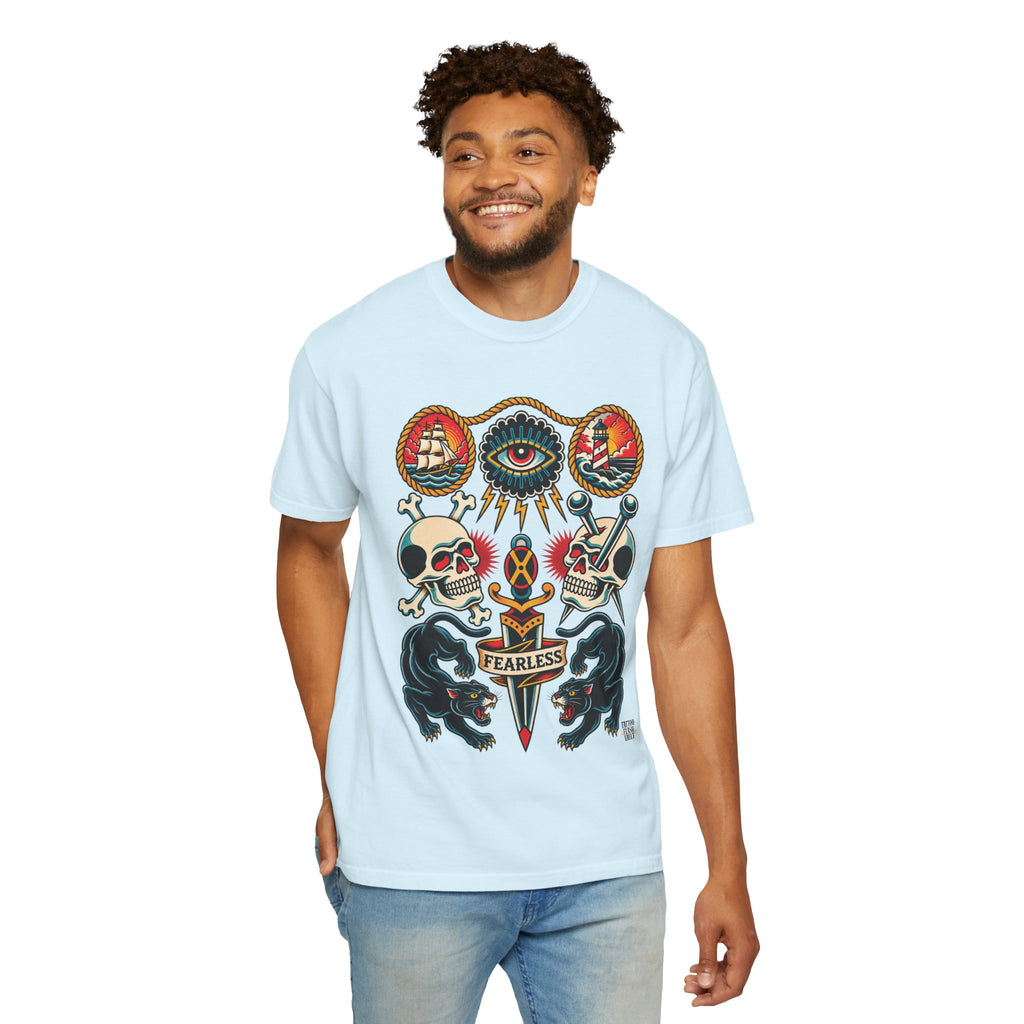 American Traditional Tattoo Flash Sheet T-Shirt