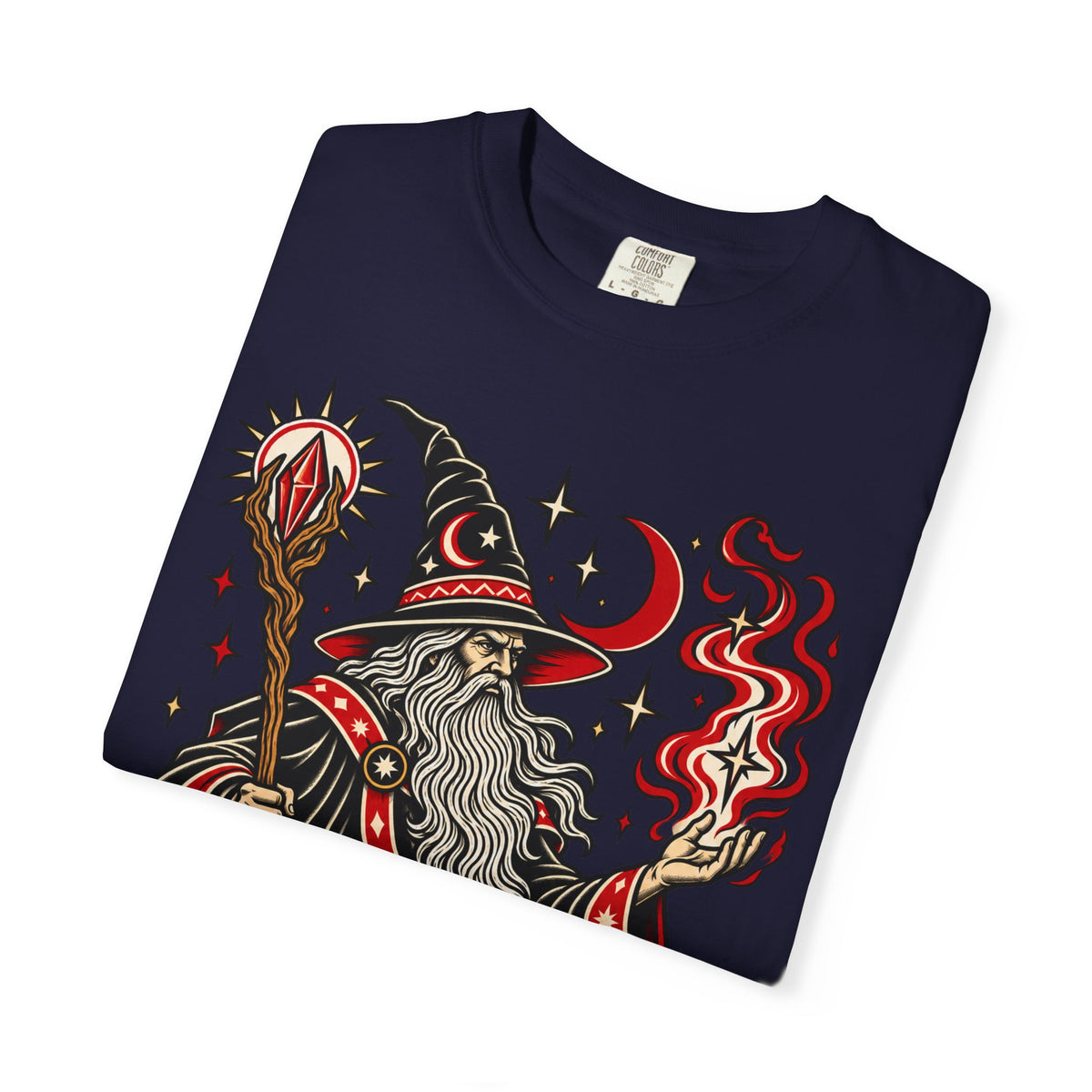 Fire Wizard Tattoo Flash T Shirt