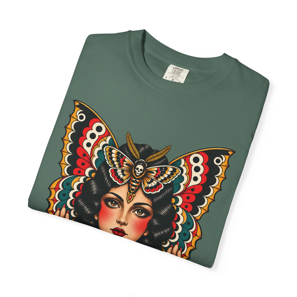 Gypsy Moth Woman Tattoo Flash Sheet T-Shirt