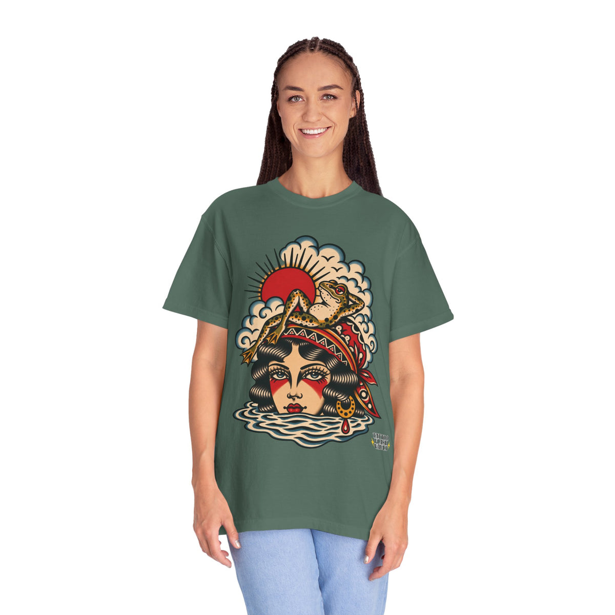 Frog & Lady of The Lake Tattoo Flash T-Shirt