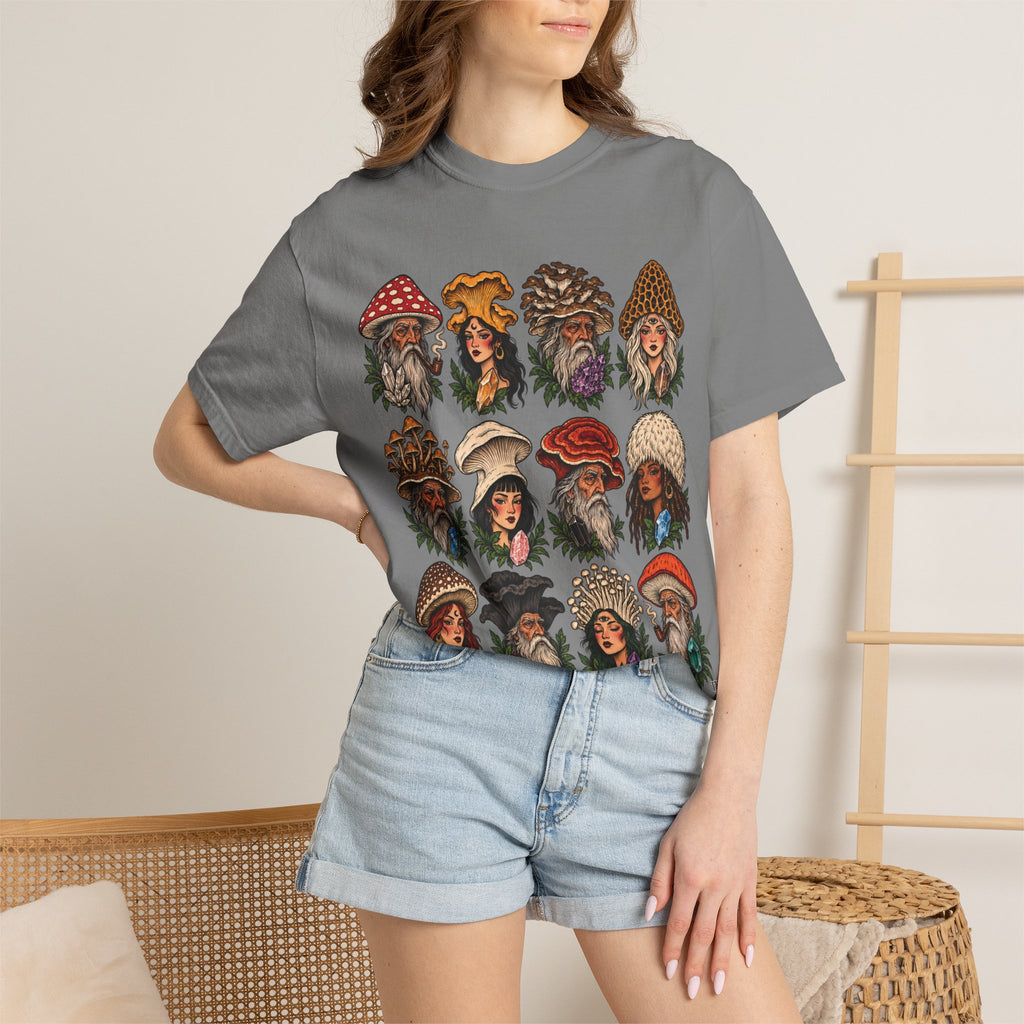 Mushroom Folks Tattoo Flash T Shirt