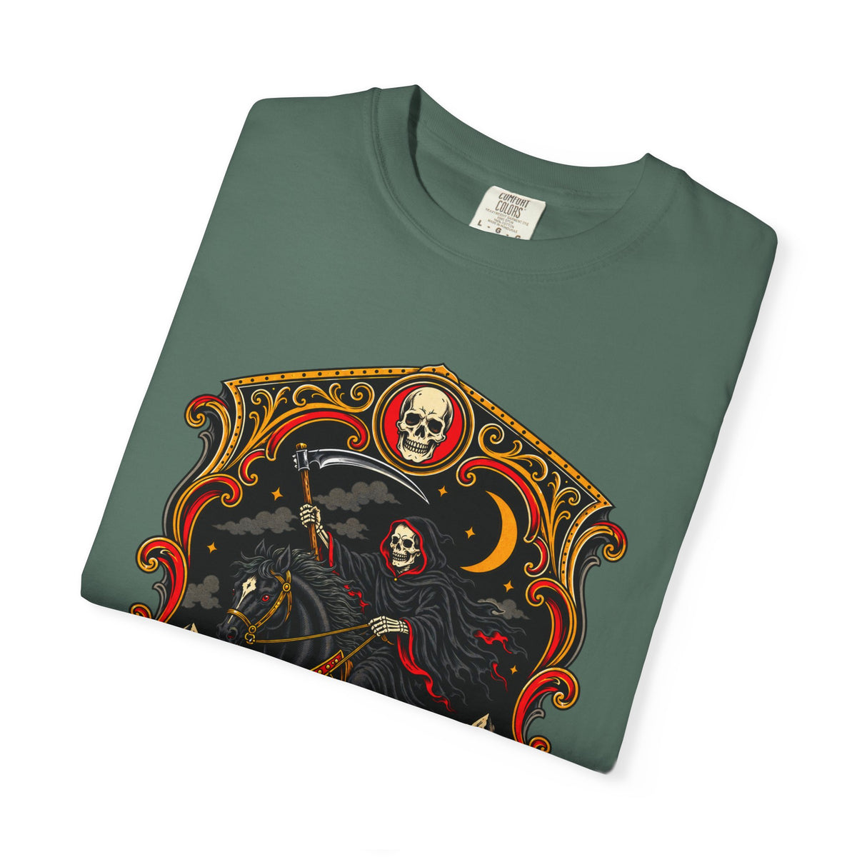 Grim Reaper Horseman Tattoo Flash T-Shirt