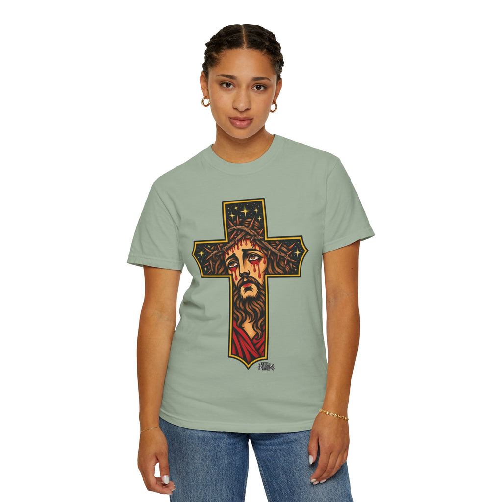 Matthew 11:28 Jesus Cross Tattoo Flash T-Shirt