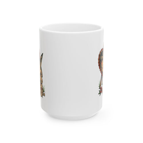 Frog Painter Tattoo Flash Ceramic Coffee Cup