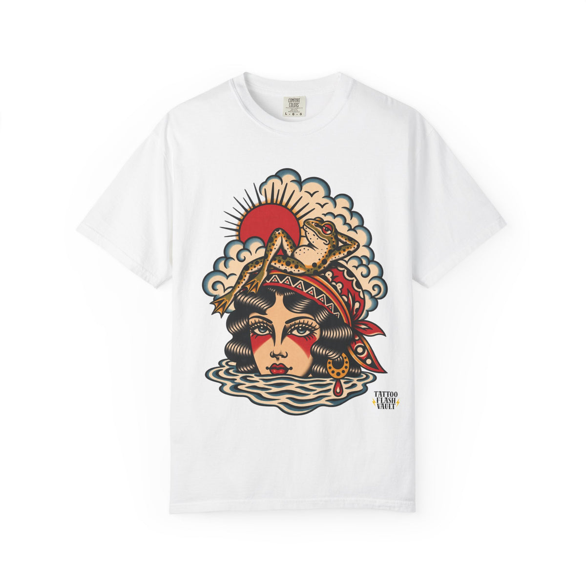 Frog & Lady of The Lake Tattoo Flash T-Shirt