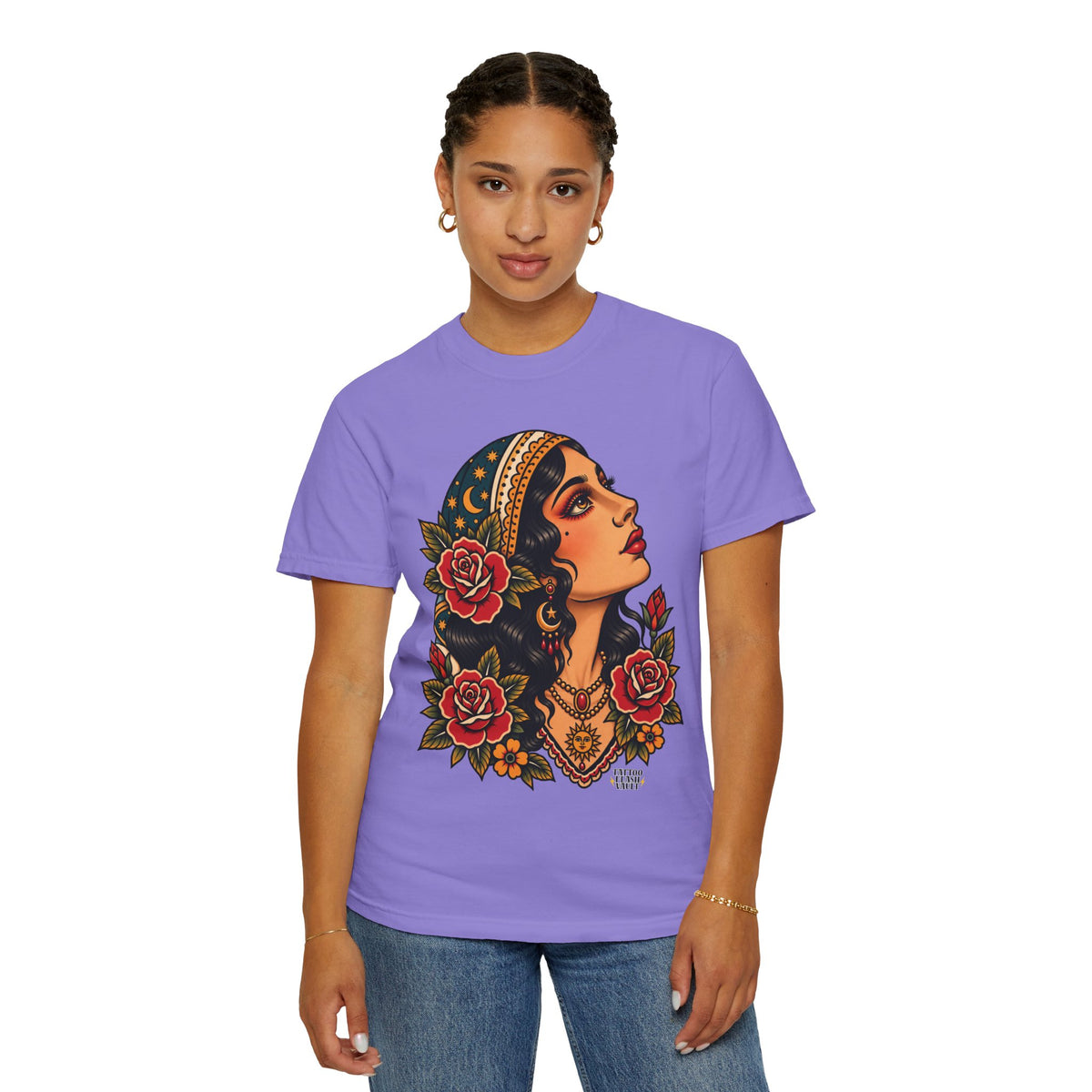 Gypsy Woman Tattoo Flash Sheet T-Shirt