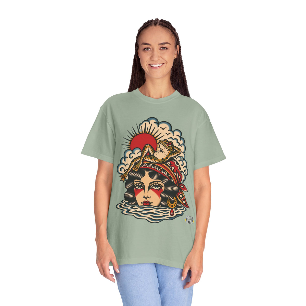 Frog & Lady of The Lake Tattoo Flash T-Shirt