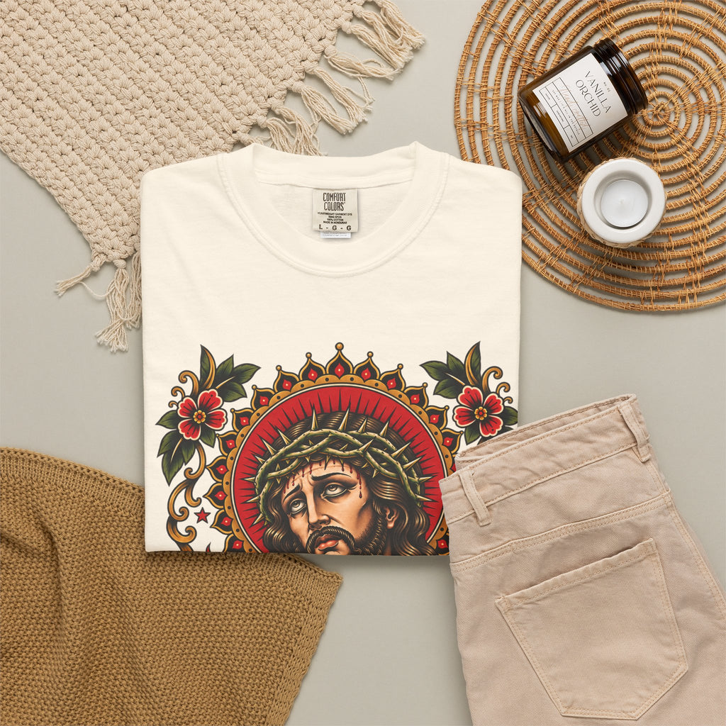 Jesus Sacred Heart Tattoo Flash T-Shirt