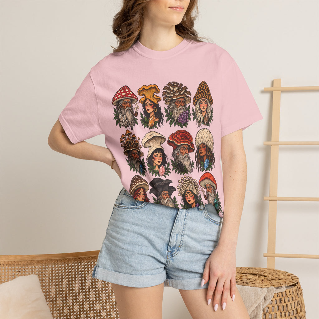 Mushroom Folks Tattoo Flash T Shirt