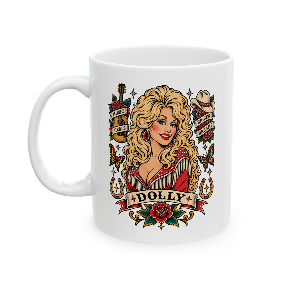 Dolly Tattoo Flash Coffee Mug (11oz & 15oz)