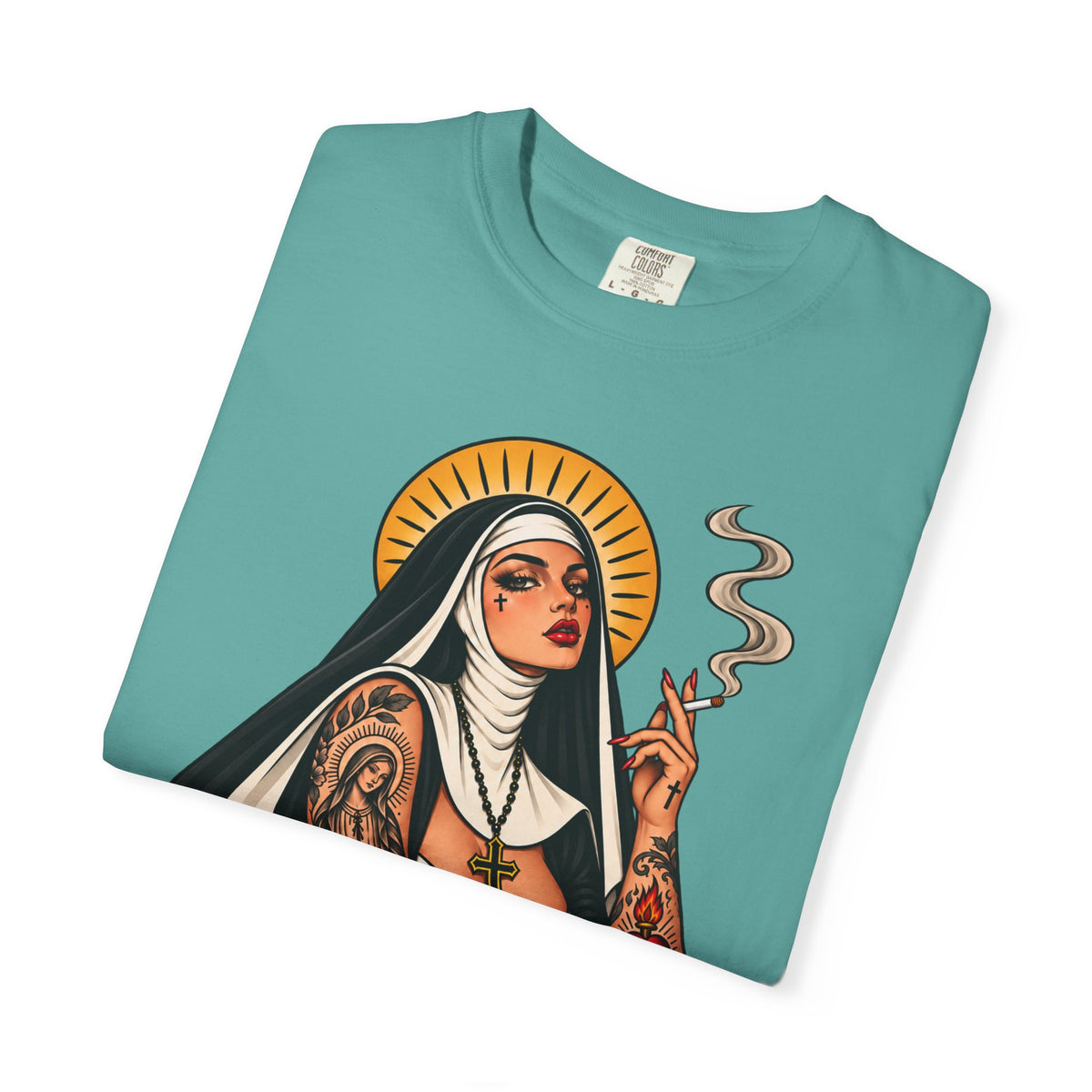 Rebel Nun Tattoo Flash T-Shirt