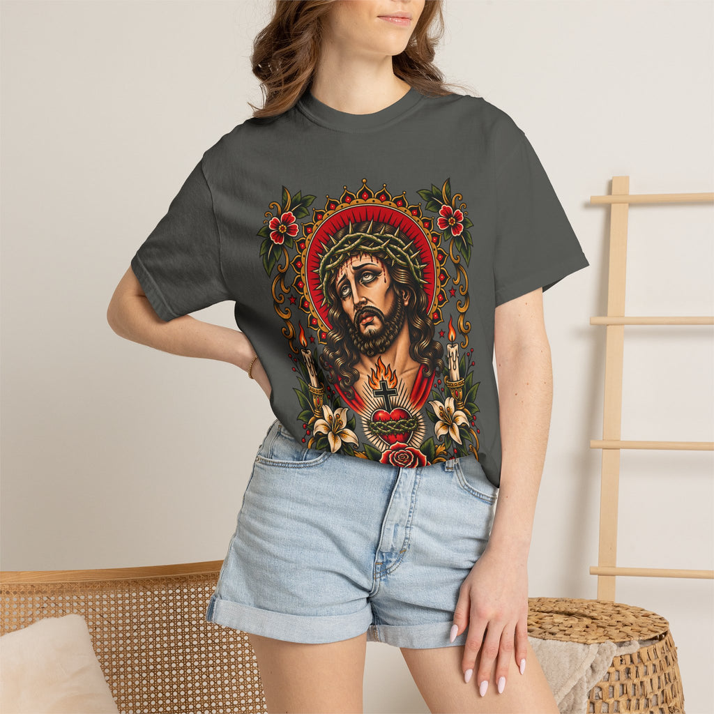 Jesus Sacred Heart Tattoo Flash T-Shirt